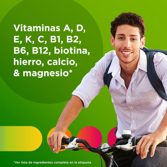 Multicentrum Complemento Alimenticio Multivitamínico y Multimineral para Adultos y Adolescentes, Sin Gluten, 90 Comprimidos