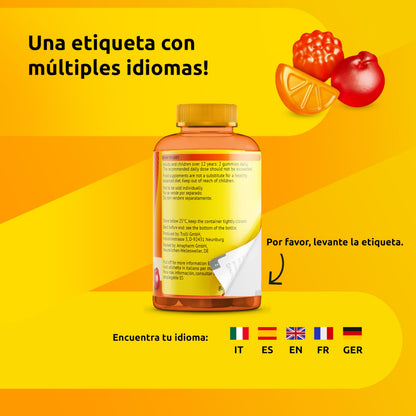 Supradyn Energy Gummies Multivitaminas con vitaminas A, C, D, E, B6, B12, biotina más coenzima Q10 - Multivitamínico para hombre y mujer - 70 caramelos de goma