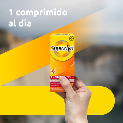 Supradyn Energy Extra con Vitaminas, Minerales y Coenzima Q10 para Deportistas, Ayuda a Activar y Mantener tu Energía y Vitalidad en Situaciones de Mayor Desgaste, 60 Comprimidos
