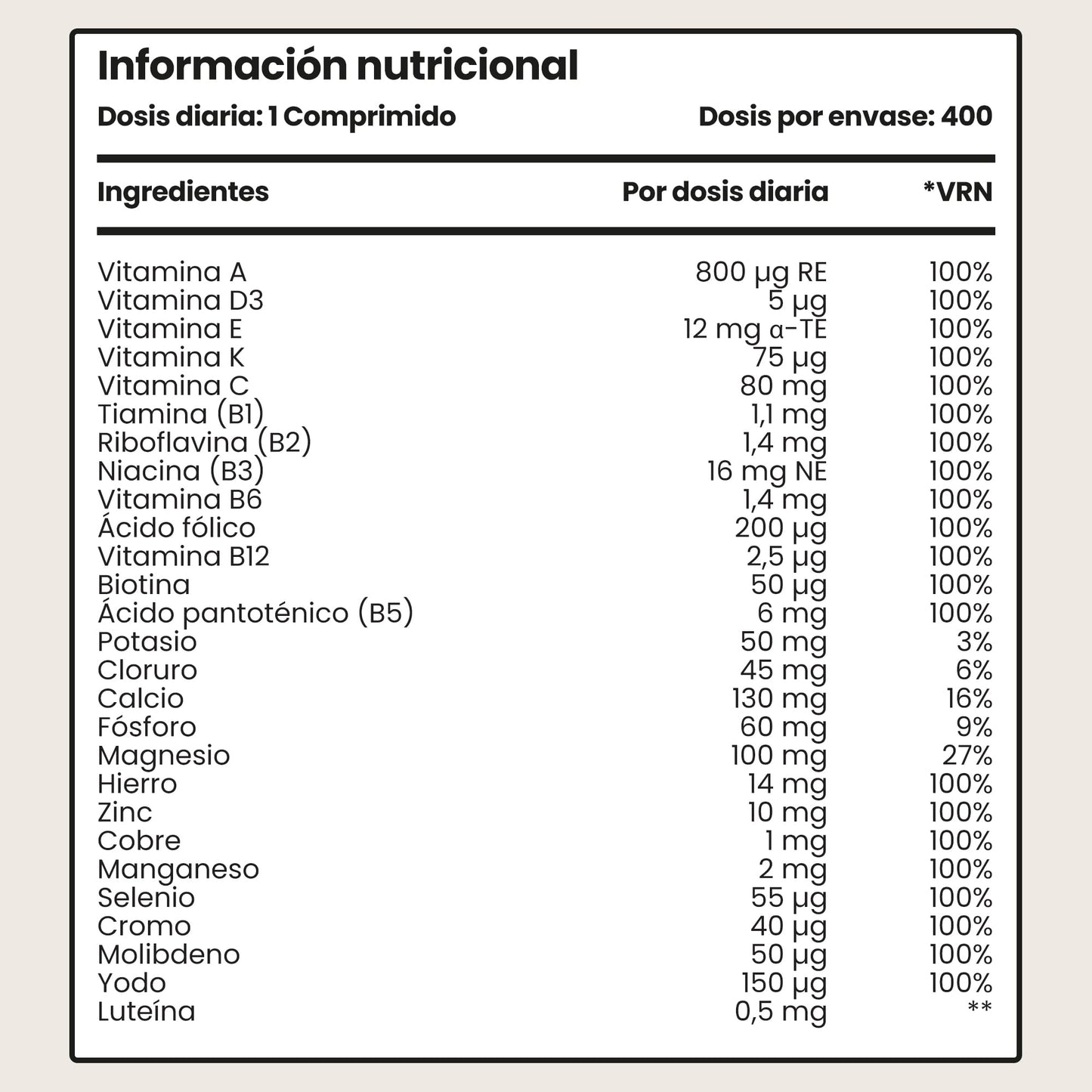 Multivitaminas Hombre y Mujer | 400 Tabletas | 27 Vitaminas y Minerales para el Cansancio - Multivitaminico Energizante | Vitaminas Mujer 60 Años Y Jovenes | Suplementos Vitaminicos VitaBright